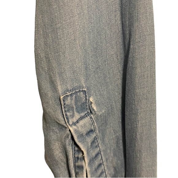Marine Layer Farrah Long Sleeve Chambray Shirt Dress. Size Medium - Picture 7 of 8